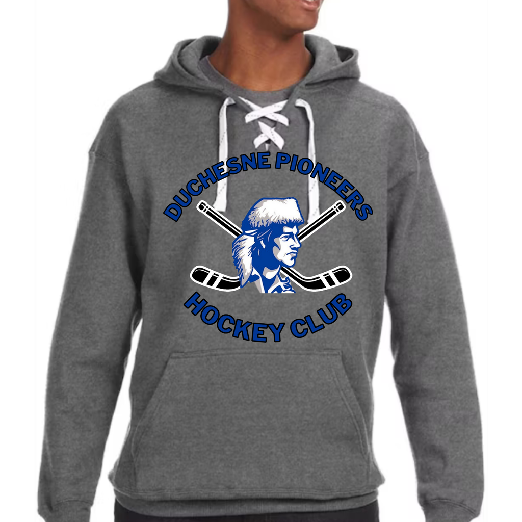Hooded Sweatshirt with Hockey Laces
